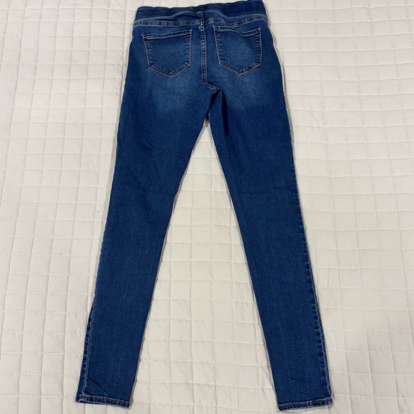 Old Navy Denim Jeggings Blue Medium Wash Rockstar Super Skinny Mid-Rise 10 Tall - Picture 6 of 7